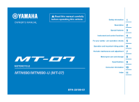 Yamaha MT-07 - Owners manual 2024 